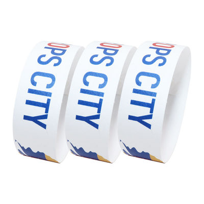 Штрих-кодирование Tyvek бумажные браслеты Custom Logo Printing Tear Resistant