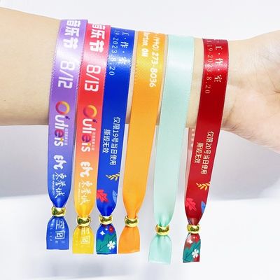 Горячая продажа Custom Logo Polyester Woven Cloth Wristbands Подарок для продвижения и мероприятий Регулируемая длина Woven Wristband