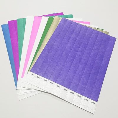 Заказные браслеты Tyvek с штрих-кодом водонепроницаемы для бассейна