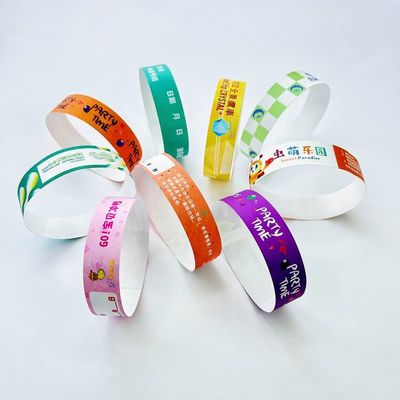 Безопасность Последовательное нумерация Штрих-коды Tyvek Бумажные браслеты для длительных и настраиваемых событий