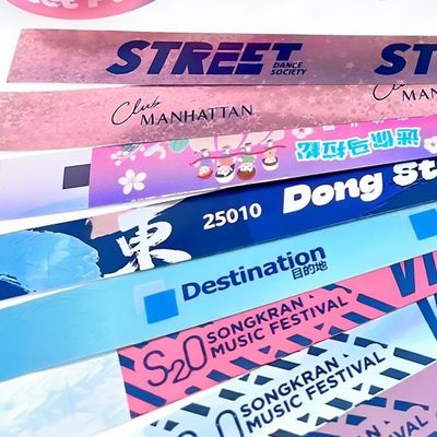 Durable Colorful Holographic Wristbands Perfect for Event Entry & Custom Messaging